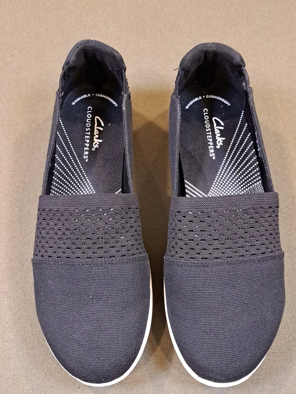 Clarks Cloudsteppers Breeze Vibe Slip-On Sneaker - Color: Black - Size: Women 8